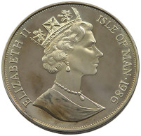 ISLE OF MAN CROWN 1986 NICKEL PROOF #sm14 1047 - Isla Man