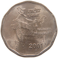 INDIA 2 RUPEES 2001 #s105 0053 - Indien