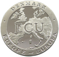 DENMARK ECU 1992 SILVER 29G 39MM PROOF #sm14 0883 - Danemark