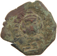 BYZANTINE EMPIRE FOLLIS OVERSTRUCK #t033 0449 - Byzantinische Münzen