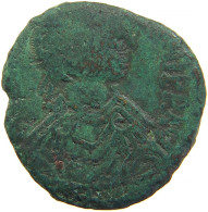 BYZANTINE EMPIRE JUSTINIAN 527-565 FOLLIS CARTHAGE #t033 0557 - Byzantinische Münzen
