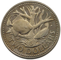 BARBADOS 2 DOLLARS 1973 PROOF #sm14 1095 - Barbados