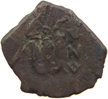 ARAB BYZANTINE FALS OVERSTRUCK BOTH SIDES -M WITH FIGURE #t033 0531 - Islamische Münzen