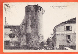 01979 / FONTIERS-CABARDES 350 Habitants  11-Aude Hotel-Café CAUQUIL Et Tour Horloge Notice 1910s - Autres & Non Classés