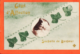 01606 / Gage Affection Souhaits Bonheur Art-Déco Portrait Femme 1907 à FAULCON Ferblantier Rue Carlesse Lavaur TREFLE - Andere & Zonder Classificatie