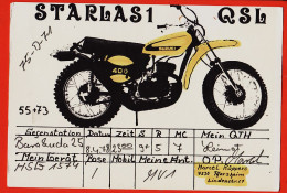 01755 / PFORZHEIM Bade-Wurtemberg STARLAS1 Suzuki 400 Carte QSL BARACUDA-25 HSG Marcel KÜPPERS 08-04-1978 - Pforzheim