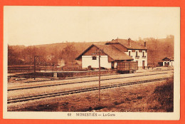 01918 / ( Etat Parfait ) MONESTIES-sur-CEROU 81-Tarn La GARE 1920s M.F.I. Trefle 62 - Monesties