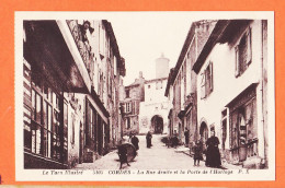 01916 / CORDES 81-Tarn La Rue DROITE Et La Porte De L'HORLOGE Villageois1920s Phototypie Tarnaise Albi POUX 5105 - Cordes