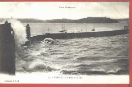 01529 / SAINT-MALO St 35-Ille Et Vilaine MOLE Et La CITE Digue Effet De Vague 1900s HLM 94 - Saint Malo