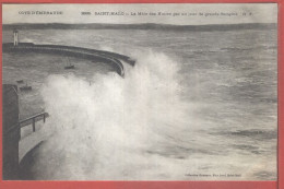 01528 / SAINT-MALO St 35-Ille Et Vilaine La MOLE Des NOIRES Un Jour De Grande Tempête 1910s GERMAIN 2886 - Saint Malo