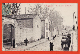 01951 / ♥️ ⭐ Rare 66-PERPIGNAN Rue Chemin Du CONFLENT 1906 De CARRIERE à GARIDOU Mercière Port-Vendres-Librairie FAU 7 - Perpignan