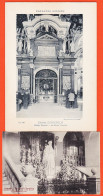 01571 / Rare EINSIEDELN Schwyz Kloster Heilige Kapelle SAINTE Chapelle 1890s +1 CPA Statue Benediktus SAINT-BENOIT - Sonstige & Ohne Zuordnung