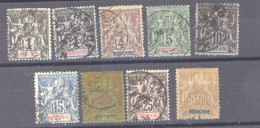 Indochine   :  Yv  3-11  (o)   Sauf 4 - Used Stamps