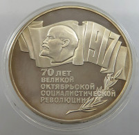 RUSSIA USSR 5 ROUBLES 1987 October Revolution 70th Anniversary PROOF #sm14 0349 - Russia