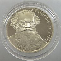 RUSSIA USSR 1 ROUBLE 1988 TOLSTOI PROOF #sm14 0481 - Russia