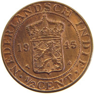 NETHERLANDS EAST INDIES 1/2 CENT 1945 P #s105 0613 - Niederländisch-Indien