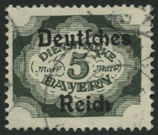 DIENSTMARKEN D 51 O, 1920, 5 M. Grünschwarz, Pracht, Gepr. Infla, Mi. 35.- - Servizio