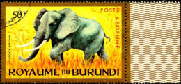 Burundi Avion Obl Yv:  7 Mi:108A Loxodonta Africana Bord De Feuille (TB Cachet Rond) - Airmail