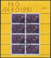 SCHWEIZ BUNDESPOST 1196KB **, 1982, Pro Aero Im Kleinbogen (8), Ersttags-Sonderstempel, Pracht, Mi. 30.- - Blocks & Sheetlets & Panes