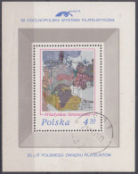 ⁕ Poland / Polska 1975 ⁕ Polish Nationwide Philatelic Exhibition Lodz 75 Mi.2415 Block 64 ⁕ 1v Used - Usati