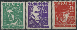 MECKLENBURG-VORPOMMERN 20-22a **, 1945, Faschismus, Prachtsatz, Mi. 100.- - Sonstige & Ohne Zuordnung