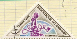 Bénin Dahomey Taxe Obl Yv:41 Mi:41 Téléphone (cachet Rond) - Bénin – Dahomey (1960-...)