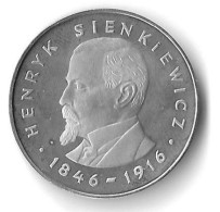 100 Zl  1977 (Ag) Hendryk Sienkiewicz 1846-1916 - Polonia