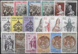 1963 Vaticano Complete Year 19v. MNH - Sonstige & Ohne Zuordnung