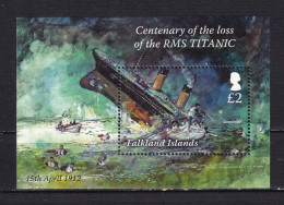 FALKLAND ISLANDS-2012-SHIP TITANIC.-BLOCK-MNH. - Falkland Islands