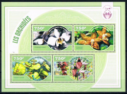 Bloc Sheet  Fleurs Orchidées Flowers Orchids  Neuf  MNH **  Niger 2014 - Orchidées