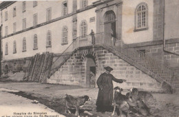 CPA SUISSE  HOSPICE DU SIMPLON  RELIGIEUX ET CHIENS ST BERNARD - Sonstige & Ohne Zuordnung