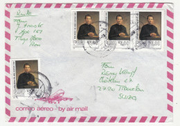 Peru 4 Letter Covers Posted 198? To Switzerland B240510 - Perú