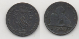 + BELGIQUE    + 2 CENTIMES 1859 + - 2 Cent