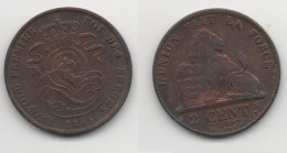 + BELGIQUE    + 2 CENTIMES 1844 + - 2 Cents