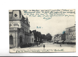 CPA  DPT 17 ROCHEFORT , RUE EMILE ZOLA , LA POSTE ET L HOTEL DE FRANCE En 1917! - Rochefort