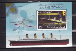 ASCENSION.-2012.- TITANIC SHIP-BLOCK-MNH. - Ascensione