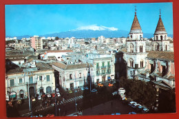 ACIREALE - PIAZZA DUOMO - PANORAMA DELLA CITTÀ - L'ETNA  - 1987 - (c738) - Catania