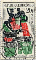 Congo (Bra) Poste Obl Yv: 149 Mi:19 Marché De Brazzaville (TB Cachet à Date) - Usados