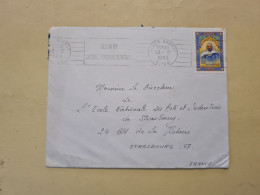 Lettre 1968 ALGER BOURSE FLAMME SECURITE CHEQUES POSTAUX DE VOYAGE - Algeria (1962-...)