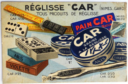 CPA Carte Postale / Ephemera/ Publicité / Anonyme / Réglisse CAR (Nîmes-Gard). - Sonstige & Ohne Zuordnung