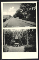 AK Christiansholm, Kriegerdenkmal, Blick In Die Dorfstrasse  - Other & Unclassified