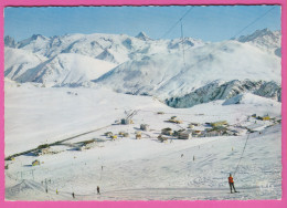 D38 - L'ALPE D'HUEZ - LA PLATE FORME SUPÉRIEURE DEPUIS LES PENTES DU SIGNAL ET LA MEIJE - CPM Dentelée Grand Format - Other & Unclassified