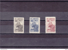 ALBANIE 1960 BATAILLE DE VLORA, Canon  Yvert 534-536, Michel 609-611 NEUF** MNH Cote 6 Euros - Albania