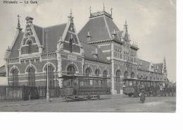 Peruwelz   La Gare Avec Le Tram - Péruwelz