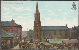 Market & Church, Middlesbrough, Yorkshire, C.1905-10 - Erimus Series Postcard - Sonstige & Ohne Zuordnung