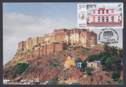 Inde India 2012 Maximum Max Card Mehrangarh Fort, Jodhpur, Rajput Medieval History, Architecture - Lettres & Documents