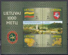 LITHUANIA 2001 Millennium MNH(**) Mi Bl 22 #Lt1038 - Lituanie