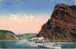 ALLEMAGNE - Loreley - Bateau - Montagne - La Mer - Rocher - Colorisé - Carte Postale - Loreley