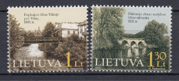 LITHUANIA 2001 Bridges MNH(**) Mi 760-761 #Lt1045 - Lithuania