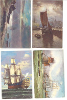 Lot De 4 CPA - Reproductions Tableaux De Marine  (Voiliers)(125347) - Pintura & Cuadros